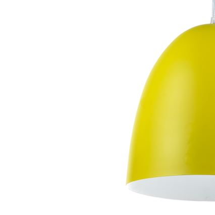 ONLI - Ljuskrona med textilsladd AMBETA 1xE14/6W/230V gul