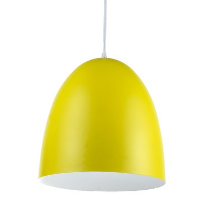 ONLI - Ljuskrona med textilsladd AMBETA 1xE14/6W/230V gul
