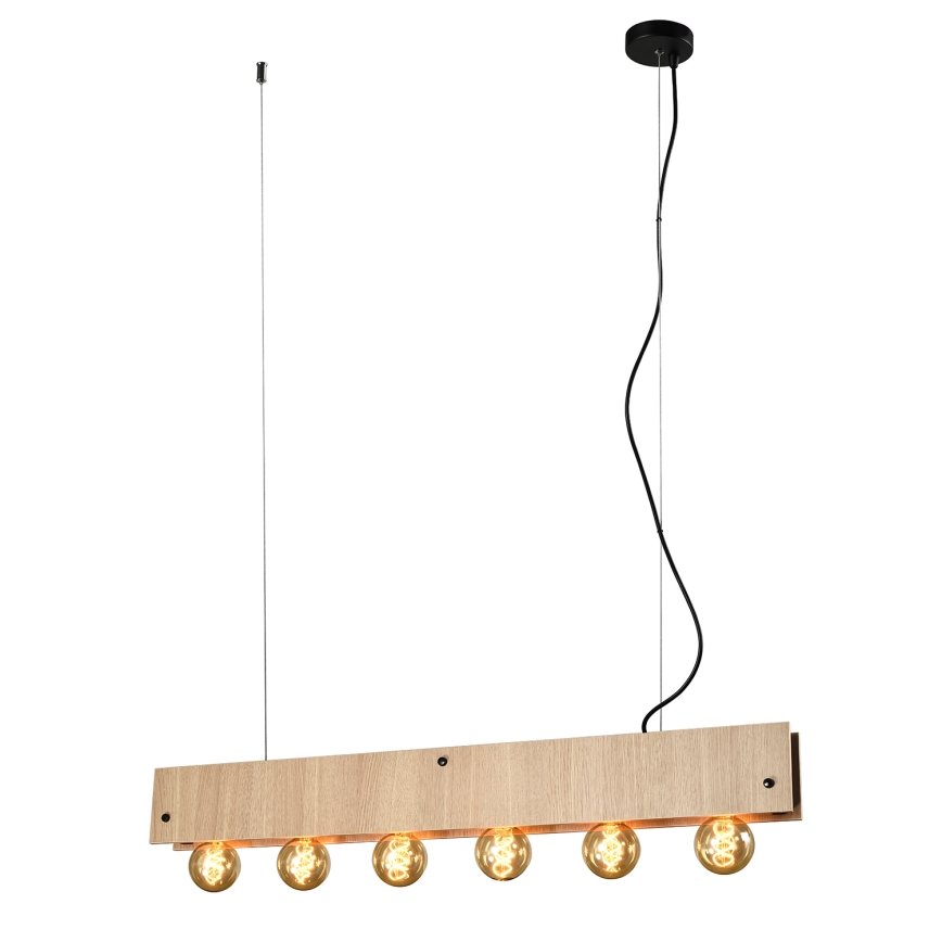 ONLI - Ljuskrona med textilsladd ARGO 6xE27/22W/230V beige