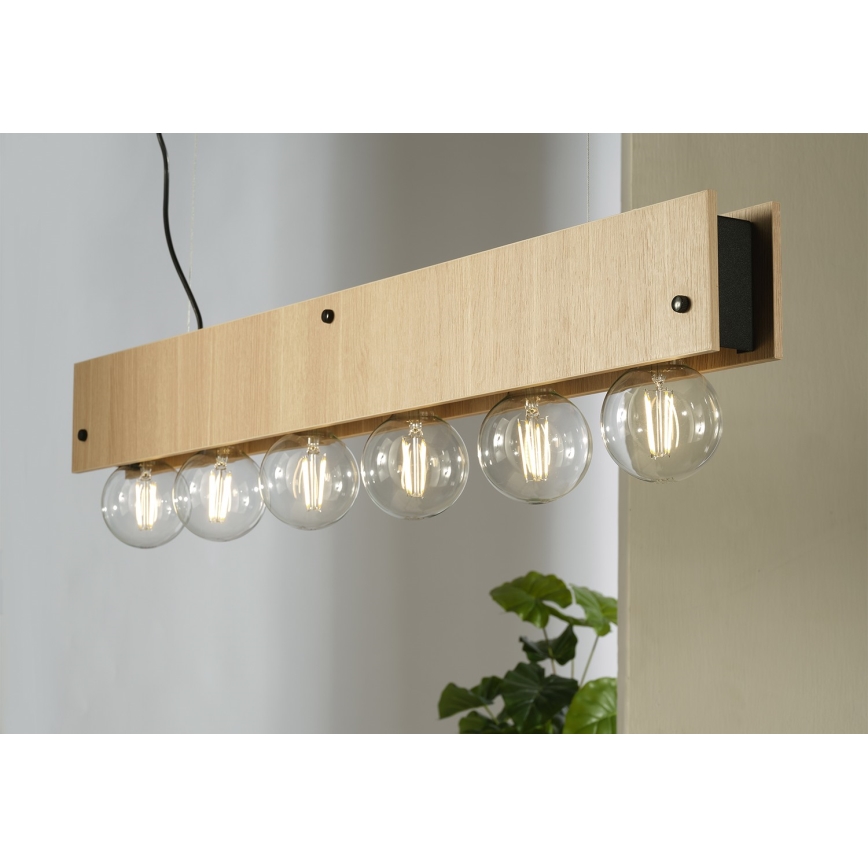 ONLI - Ljuskrona med textilsladd ARGO 6xE27/22W/230V beige