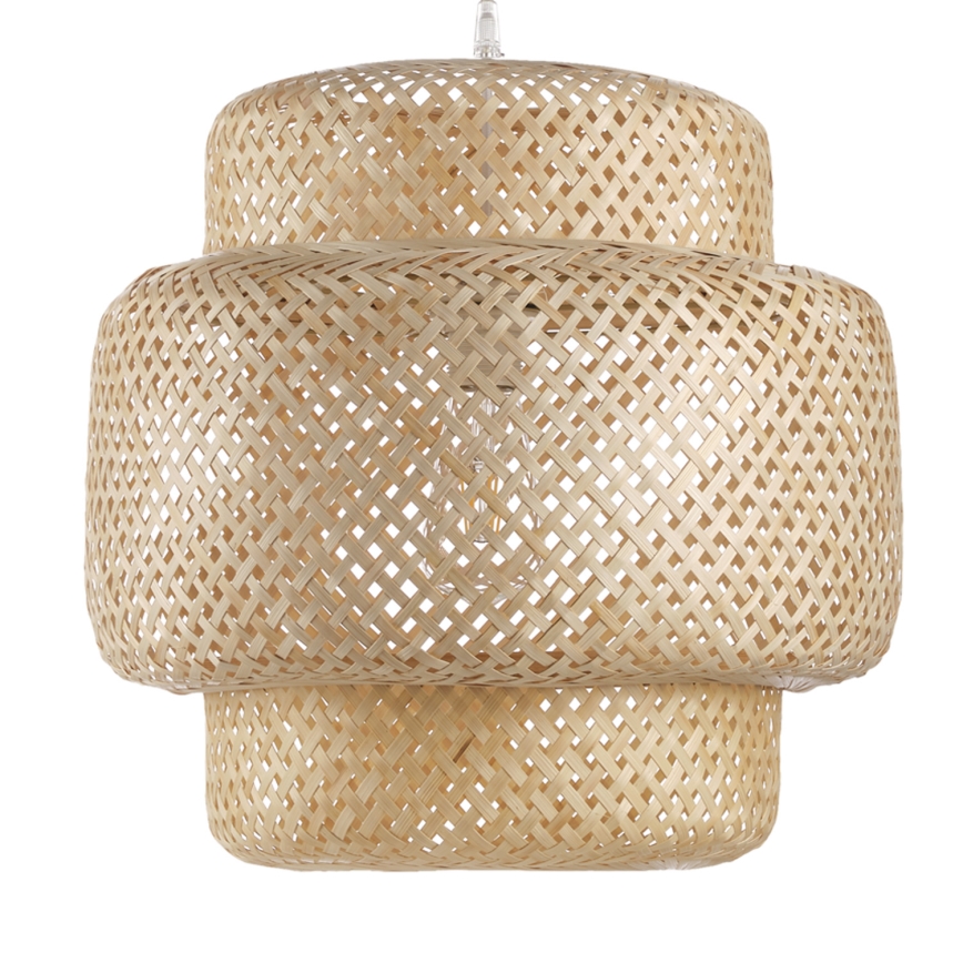 ONLI - Ljuskrona med textilsladd BAMBOO 1xE27/22W/230V bambu