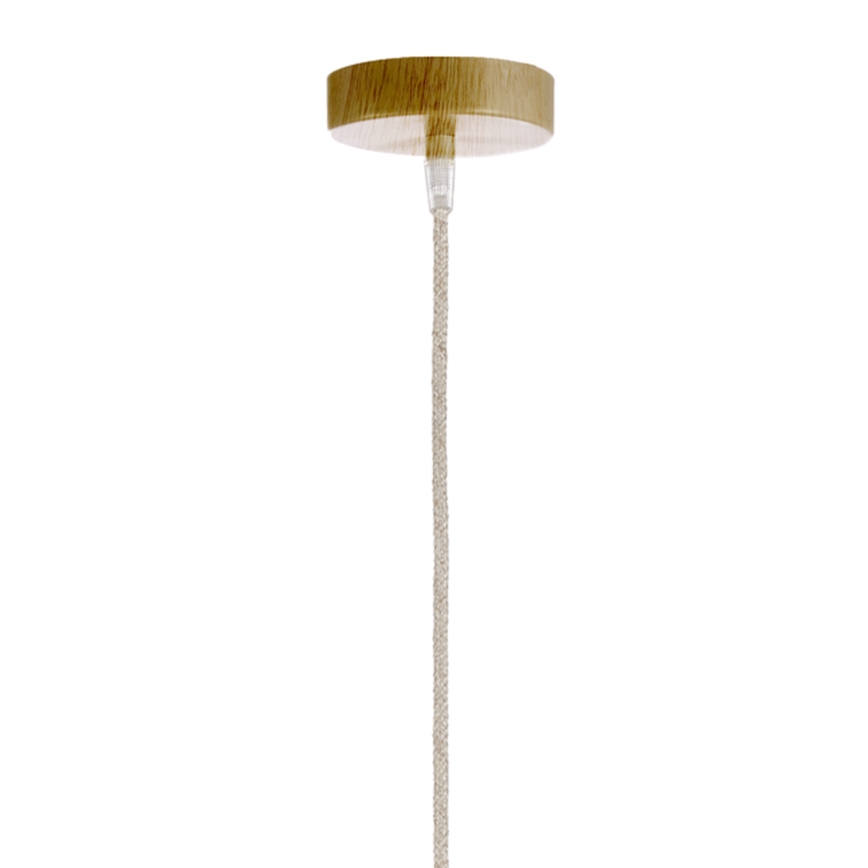ONLI - Ljuskrona med textilsladd BAMBOO 1xE27/22W/230V bambu