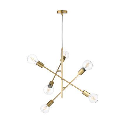 ONLI - Ljuskrona med textilsladd CROSS 6xE27/22W/230V