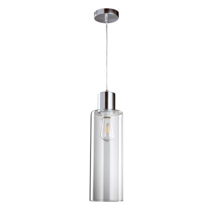 ONLI - Ljuskrona med textilsladd DODO 1xE27/22W/230V skinande krom