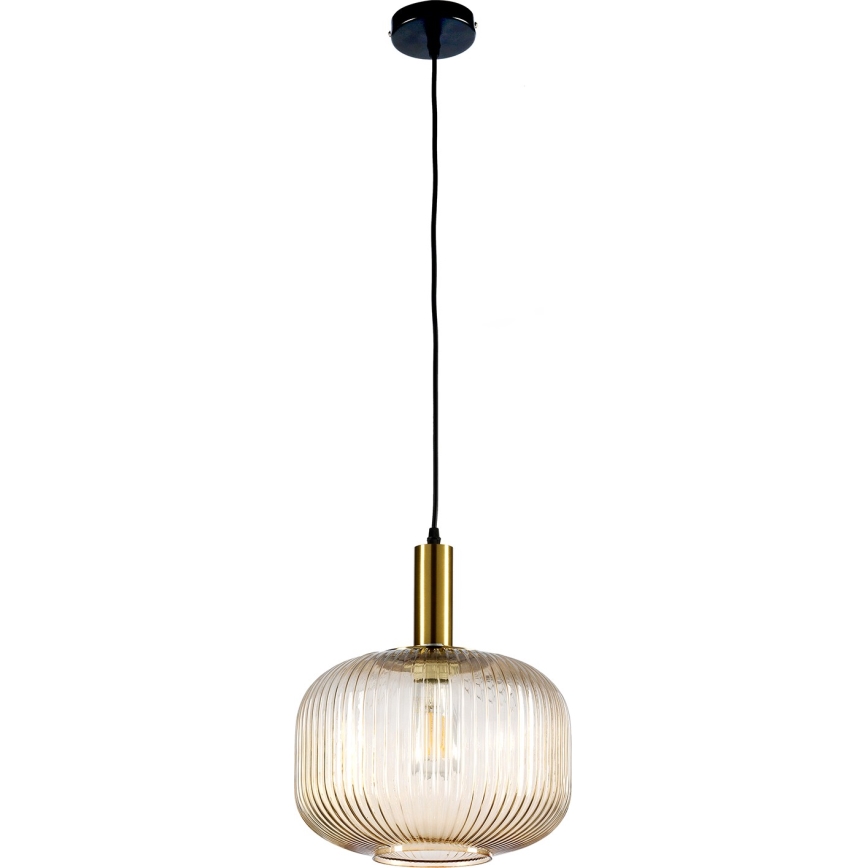 ONLI - Ljuskrona med textilsladd DOROTY 1xE27/22W/230V diameter 30 cm