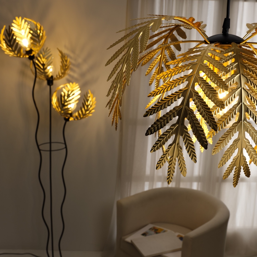 ONLI - Ljuskrona med textilsladd DUBAI 1xE27/22W/320V guld
