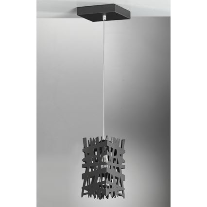 ONLI - Ljuskrona med textilsladd FORESTA 1xE27/15W/230V svart