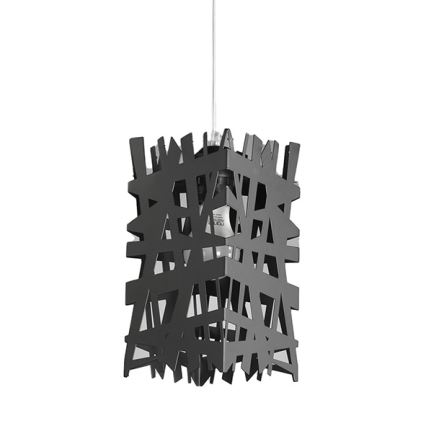 ONLI - Ljuskrona med textilsladd FORESTA 1xE27/15W/230V svart
