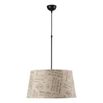 ONLI - Ljuskrona med textilsladd MAIDA 1xE27/15W/230V diameter 50 cm brun