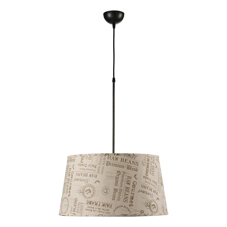 ONLI - Ljuskrona med textilsladd MAIDA 1xE27/15W/230V diameter 50 cm brun