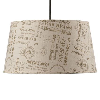 ONLI - Ljuskrona med textilsladd MAIDA 1xE27/15W/230V diameter 50 cm brun