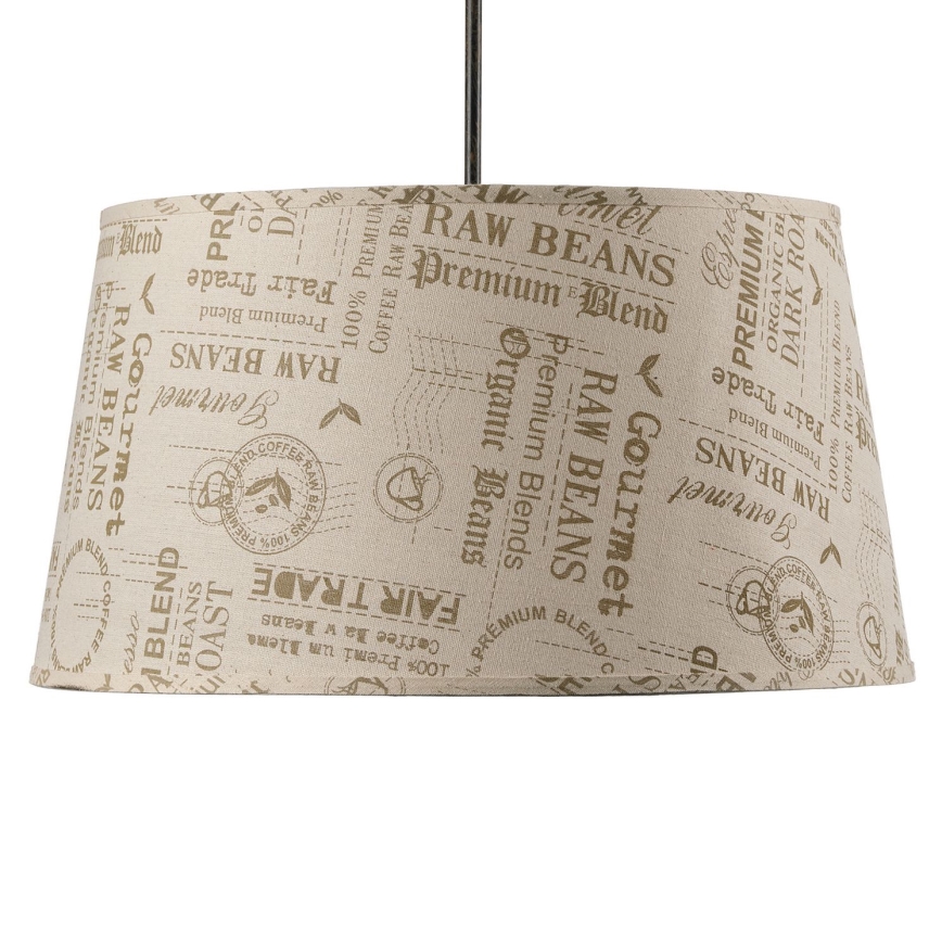 ONLI - Ljuskrona med textilsladd MAIDA 1xE27/15W/230V diameter 50 cm brun