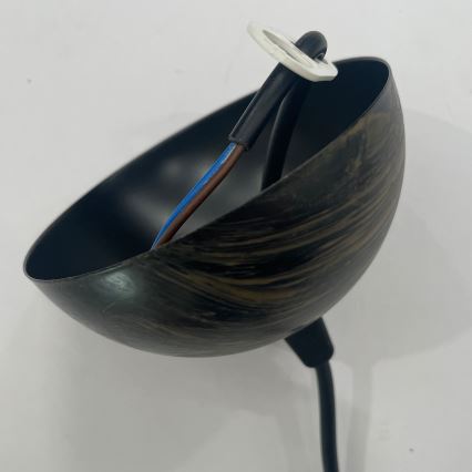 ONLI - Ljuskrona med textilsladd MAIDA 1xE27/15W/230V diameter 50 cm brun