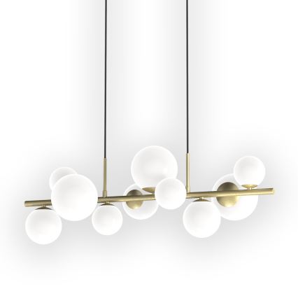 ONLI - Ljuskrona med textilsladd PALOMA 10xG9/10W/230V guld