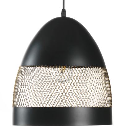 ONLI - Ljuskrona med textilsladd POLLY 1xE27/22W/230V svart