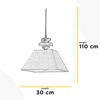 ONLI - Ljuskrona med textilsladd SEREGON 1xE27/22W/230V