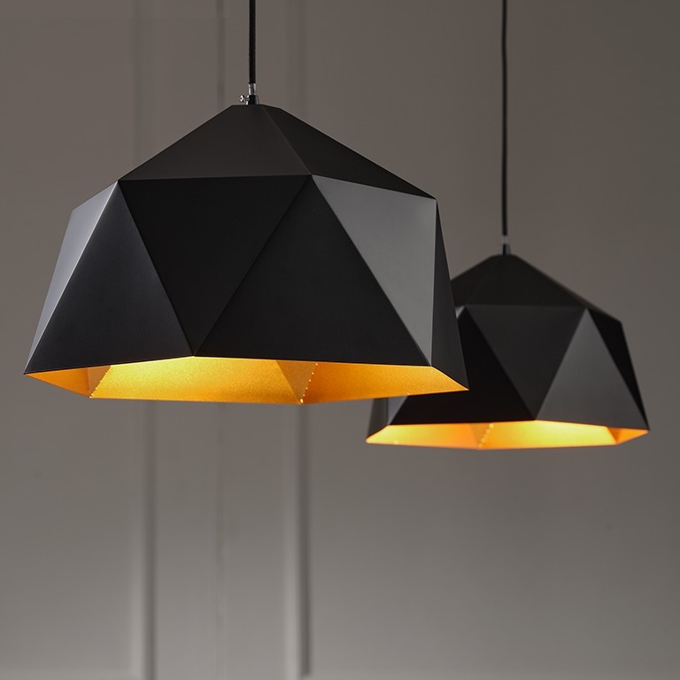 ONLI - Ljuskrona med textilsladd YONG 1xE27/22W/230V svart diameter 38 cm