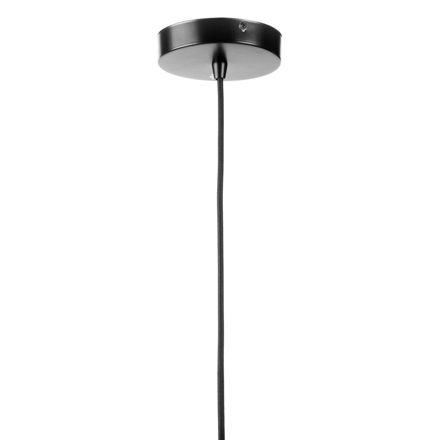ONLI - Ljuskrona med textilsladd YONG 1xE27/22W/230V svart diameter 38 cm