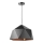 ONLI - Ljuskrona med textilsladd YONG 1xE27/22W/230V svart diameter 46 cm