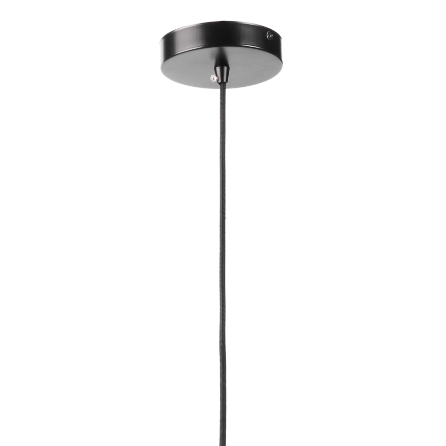 ONLI - Ljuskrona med textilsladd YONG 1xE27/22W/230V svart diameter 46 cm