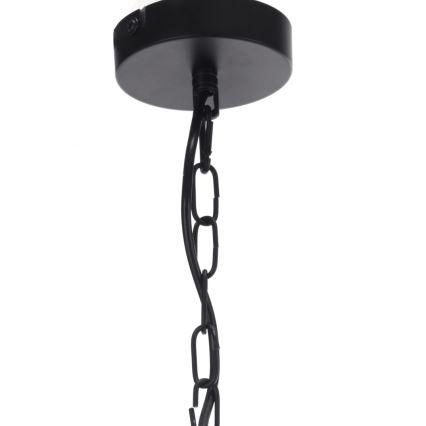 ONLI - Ljuskrona med textilsladd ZAIR 1xE27/22W/230V svart/silver