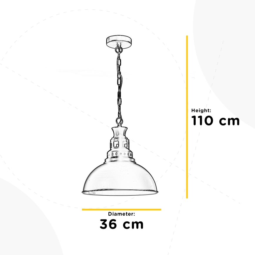 ONLI - Ljuskrona på kedja ISTANBUL 1xE27/22W/230V svart