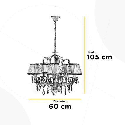 ONLI - Ljuskrona på kedja KAREN 5xE14/6W/230V vit