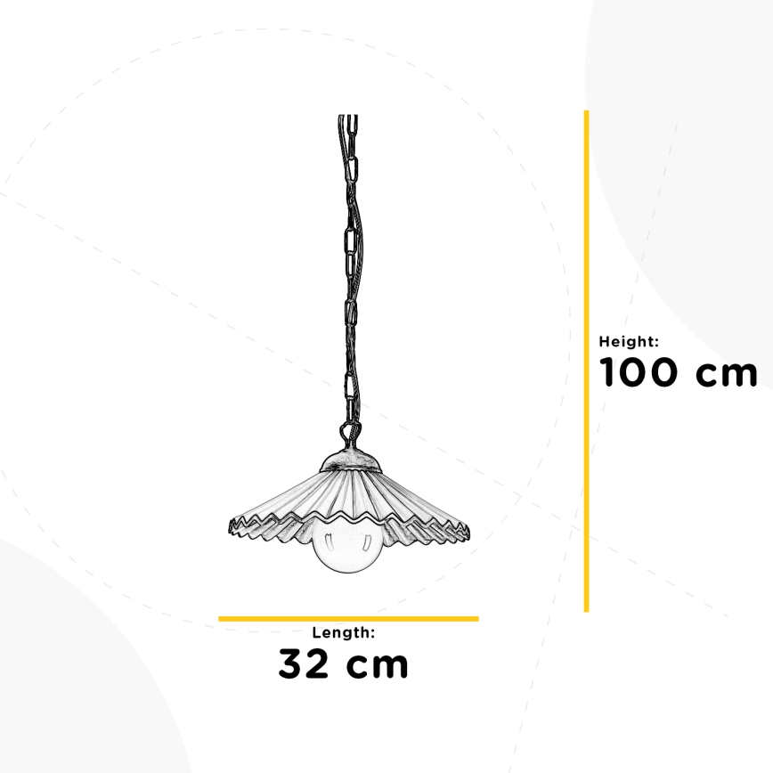ONLI - Ljuskrona på kedja ROSINA 1xE27/22W/230V