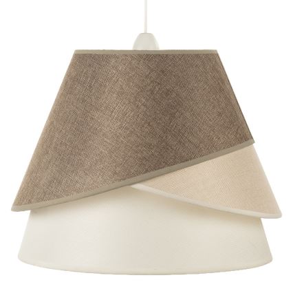 ONLI - Pendellampa med sladd POLLON 1xE27/15W/230V brun/krämfärgad/beige