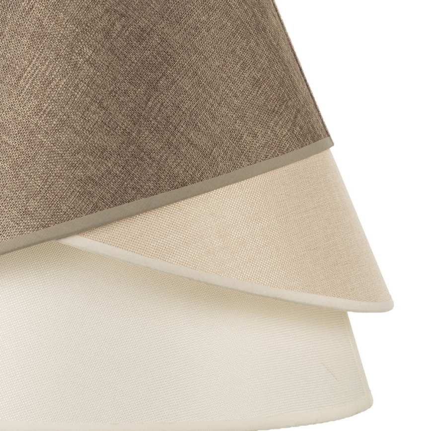 ONLI - Pendellampa med sladd POLLON 1xE27/15W/230V brun/krämfärgad/beige