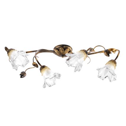 ONLI - Taklampa ARIANNA 4xE14/6W/230V bronsfärgad