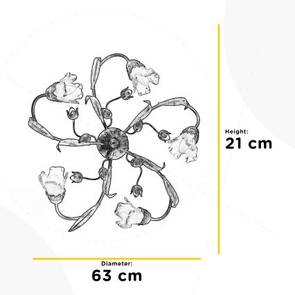 ONLI - Taklampa ARIANNA 5xE14/6W/230V