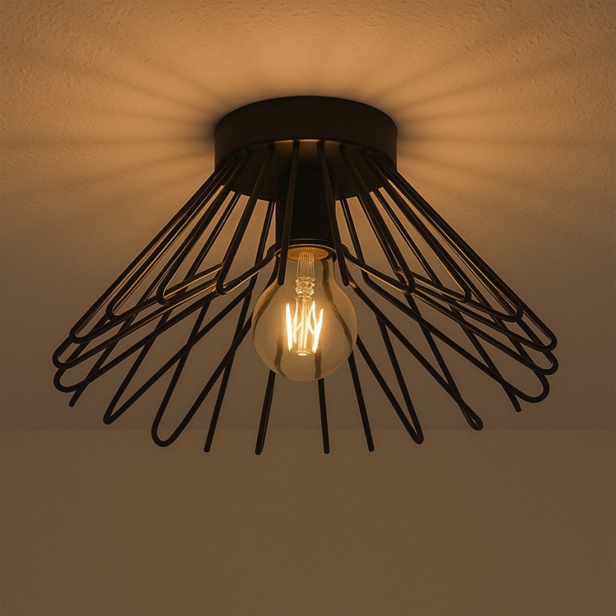 ONLI - Taklampa DUCCIO 1xE27/22W/230V diameter 30 cm svart