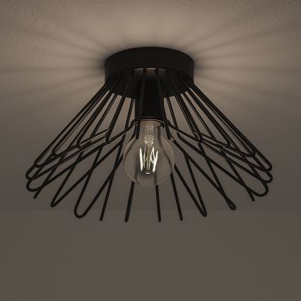 ONLI - Taklampa DUCCIO 1xE27/22W/230V diameter 30 cm svart