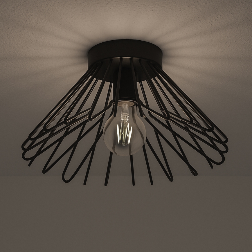 ONLI - Taklampa DUCCIO 1xE27/22W/230V diameter 30 cm svart