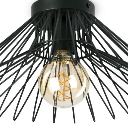 ONLI - Taklampa DUCCIO 1xE27/22W/230V diameter 40 cm svart