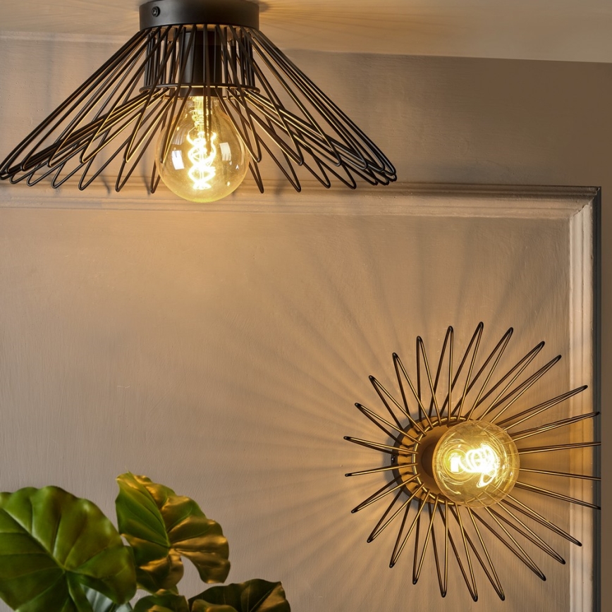 ONLI - Taklampa DUCCIO 1xE27/22W/230V diameter 40 cm svart