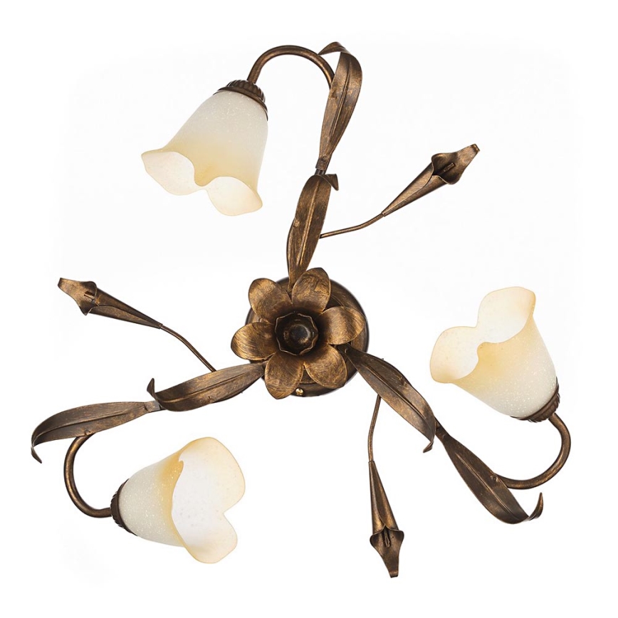 ONLI - Taklampa LUCREZIA 3xE14/6W/230V brons