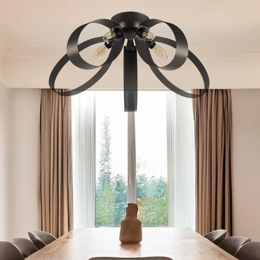 ONLI - Taklampa SERENA 5xE14/6W/230V svart