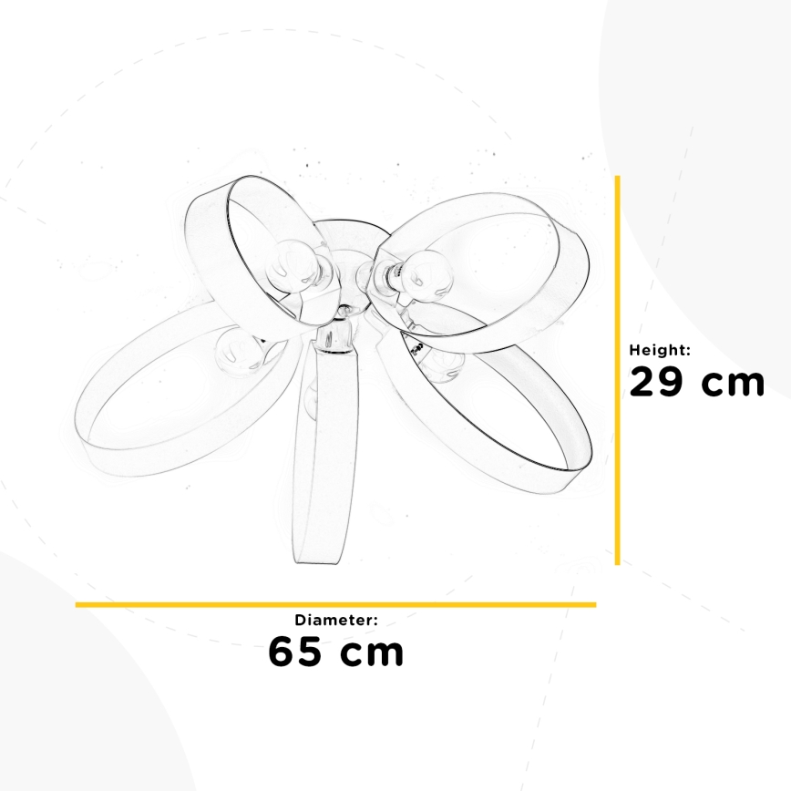 ONLI - Taklampa SERENA 5xE14/6W/230V vit