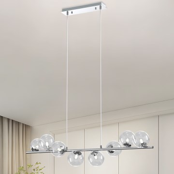 ONLI - Takpendel med vajer KIMBERLY 8xG9/6W/230V blank krom