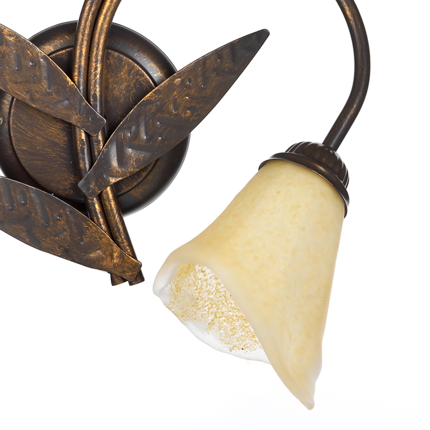 ONLI - Vägglampa ALGA 2xE14/6W/230V brons