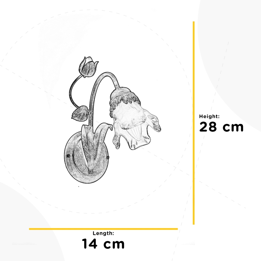 ONLI - Vägglampa ARIANNA 1xE14/6W/230V