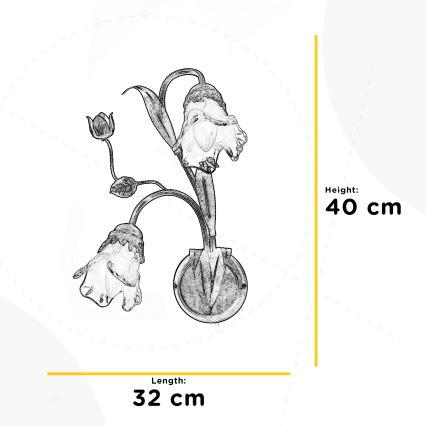 ONLI - Vägglampa ARIANNA 2xE14/6W/230V