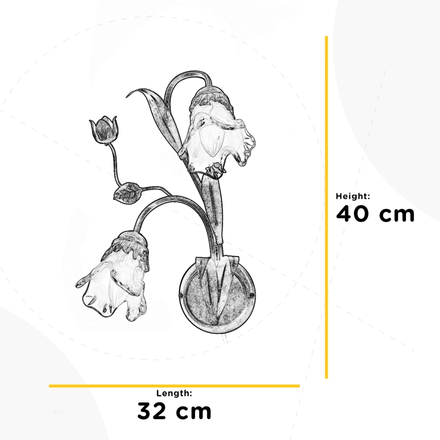 ONLI - Vägglampa ARIANNA 2xE14/6W/230V