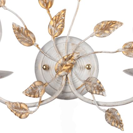 ONLI - Vägglampa COLLANA 1xE14/6W/230V vit/guld