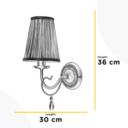 ONLI - Vägglampa DELIA 1xE14/6W/230V