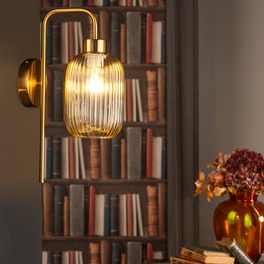 ONLI - Vägglampa DOROTY 1xE27/15W/230V mässing