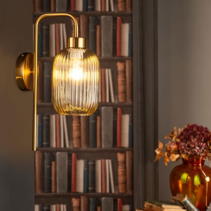 ONLI - Vägglampa DOROTY 1xE27/15W/230V mässing