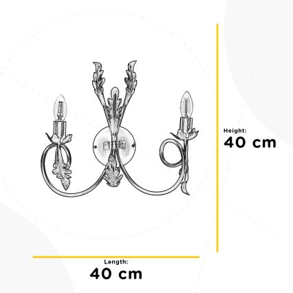 ONLI - Vägglampa GRETEL 2xE14/6W/230V